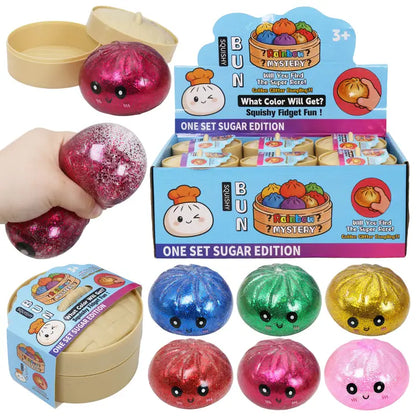 Metallic Glitter Bao Bun Dumpling Squishy Toy