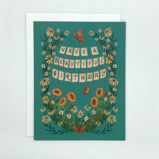 Cottagecore Wildflower Birthday Card