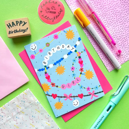 Birthday Girl Friendship Bracelet Greeting Card