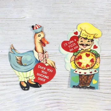 Set of 12 Funny Vintage Valentine's Day Cards