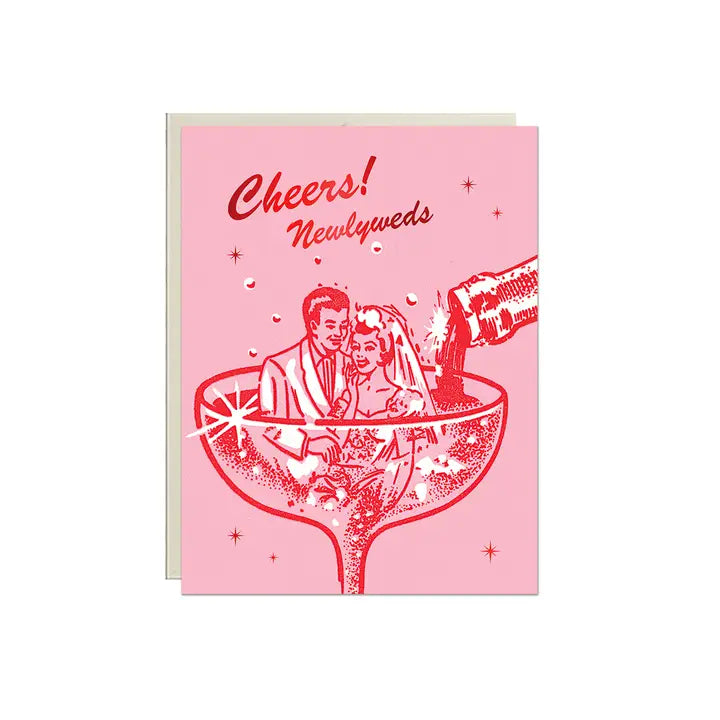 Cheers! Newlyweds Foil Wedding Card