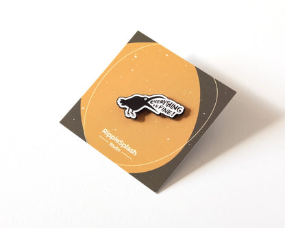 @62 Everything is fine Crow Enamel Pin