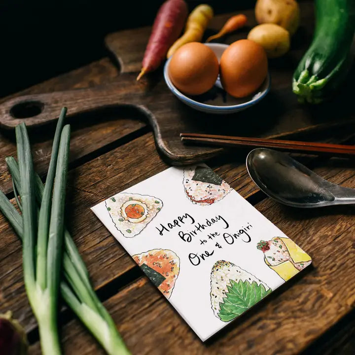 Onigiri Birthday Card