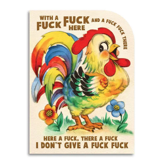 With a Fuck Fuck Here Funny Old MacDonald Greeting Card