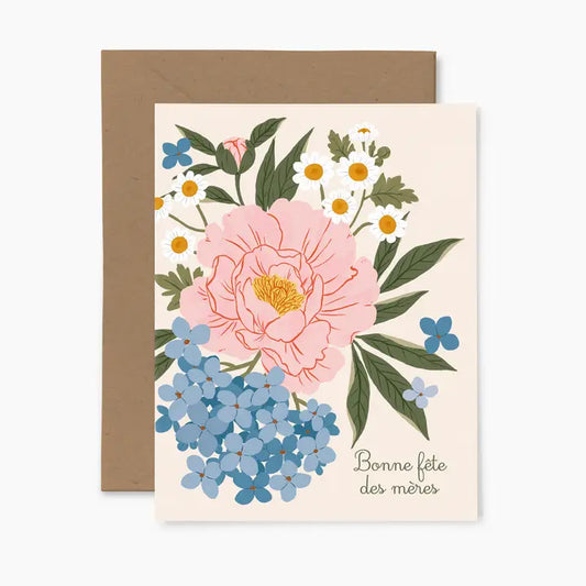 Bouquet "Bonne fete Des Meres" Greeting Card