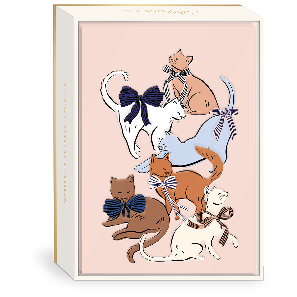 Ribbon Tails Cat Blank Boxed Note Cards
