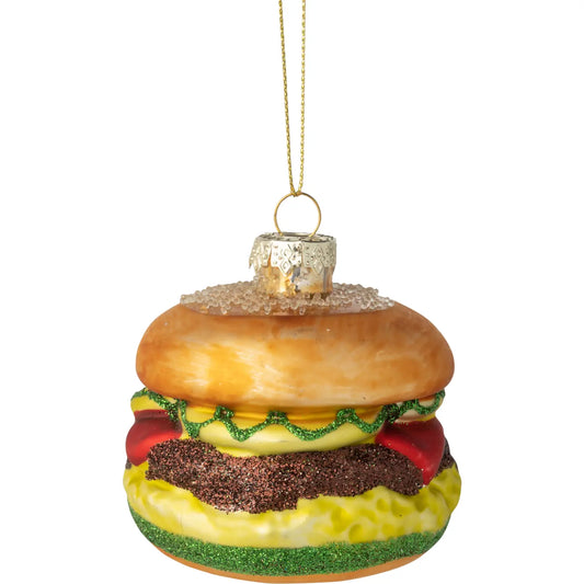 Glass Hamburger Ornament