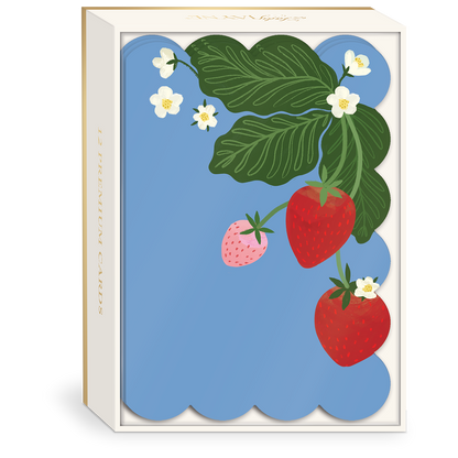Strawberries Blank Boxed Note Cards