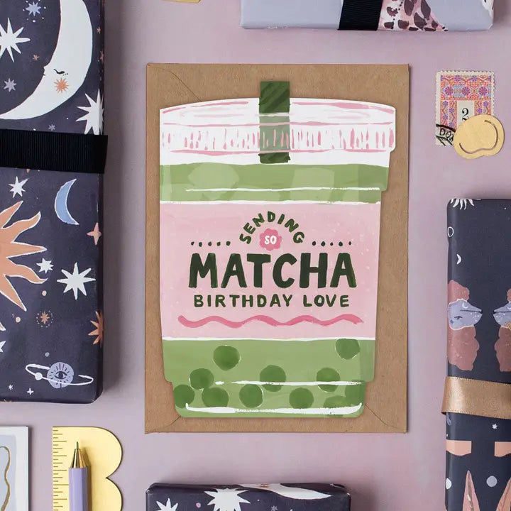Matcha Birthday Card