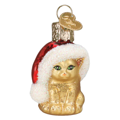 Mini Santa's Kitten Ornament