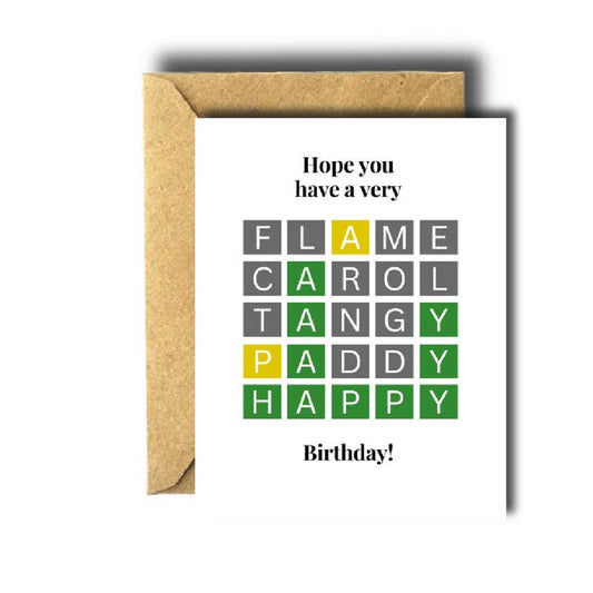 Wordle Birthday Card