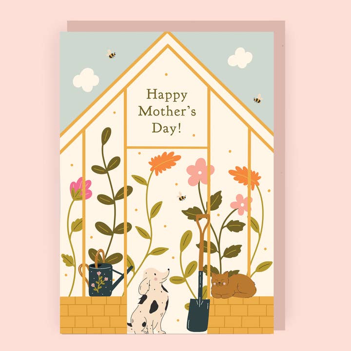 Greenhouse Pretty Mother's Day Card for Gardeners