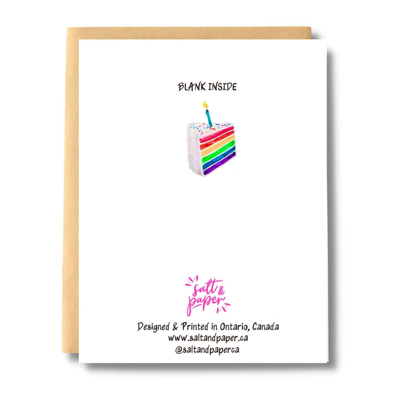 Rainbow Cake Slice Card