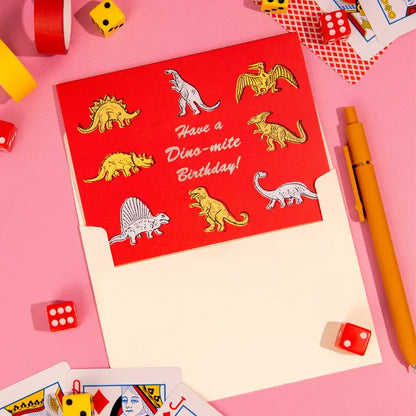 Dino-mite Birthday Foil Birthday Card