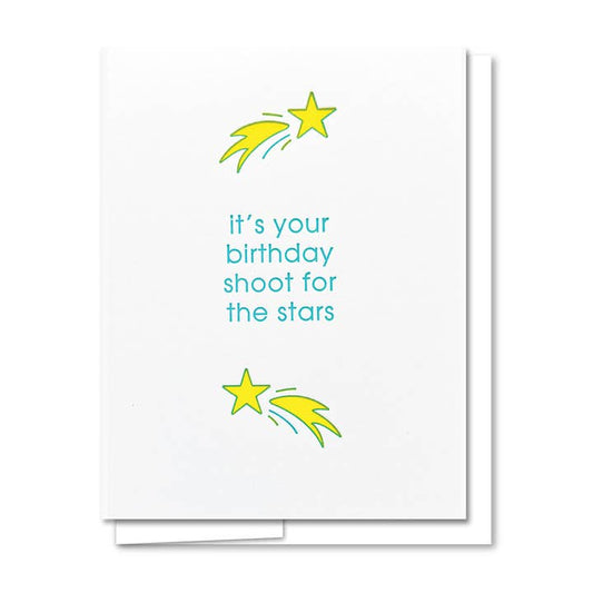 Star Birthday Letterpress Birthday Card