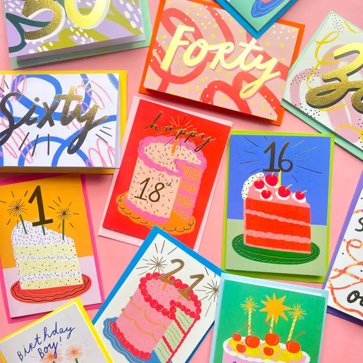 18th Birthday Cake Greetings Card