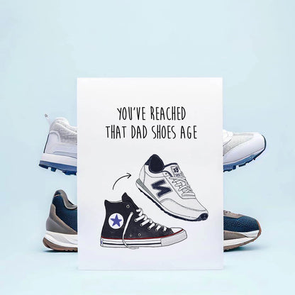 Dad Shoes Age Birthday Card