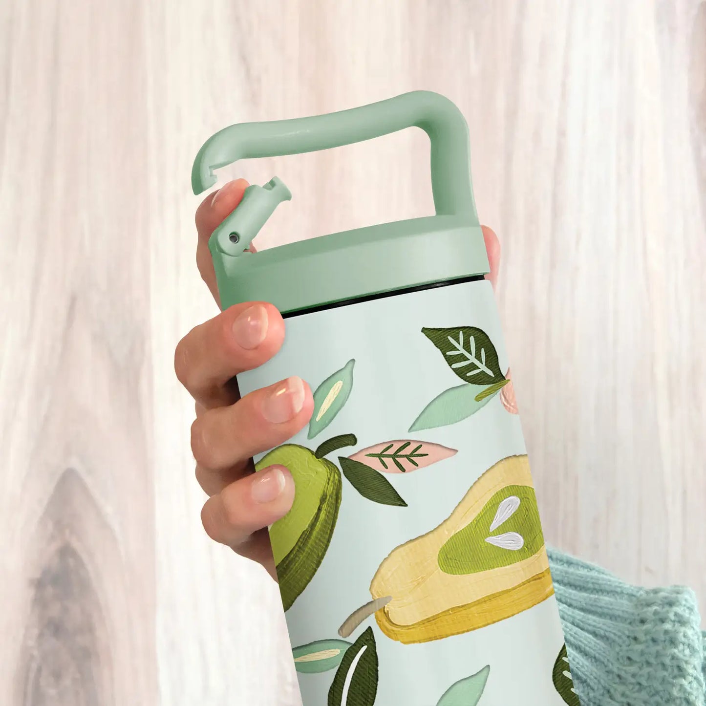 Au Pears Snap-Hook Water Bottle