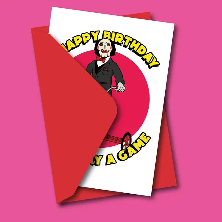 ScaryDoll Halloween Happy Birthday Greeting Card