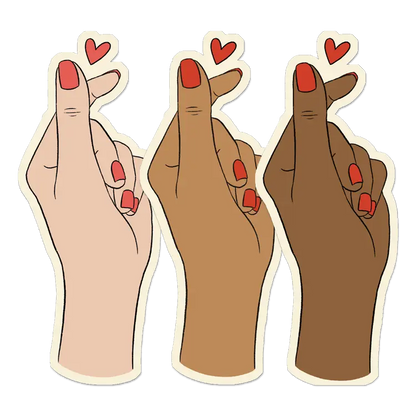 Finger Hearts Sticker