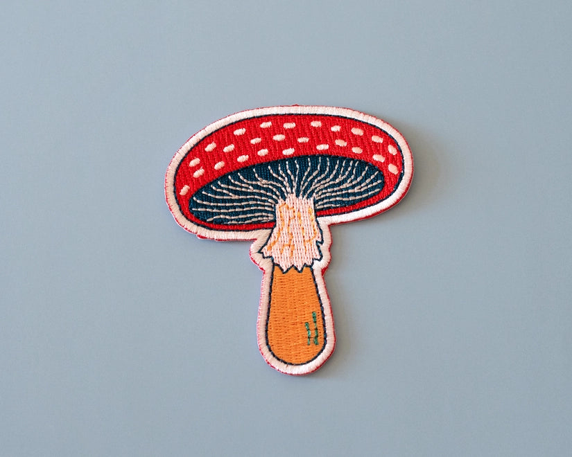 #136 Mushroom Iron-On Patch