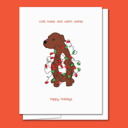 Puppy Holiday Letterpress Holiday Card