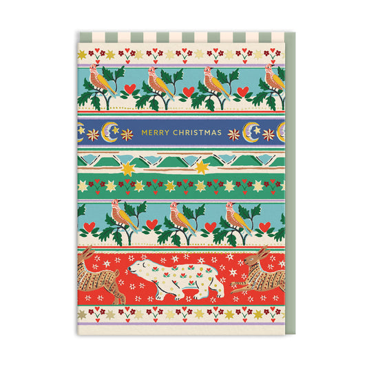 Cath Kidston Festive Friends Stripe Card