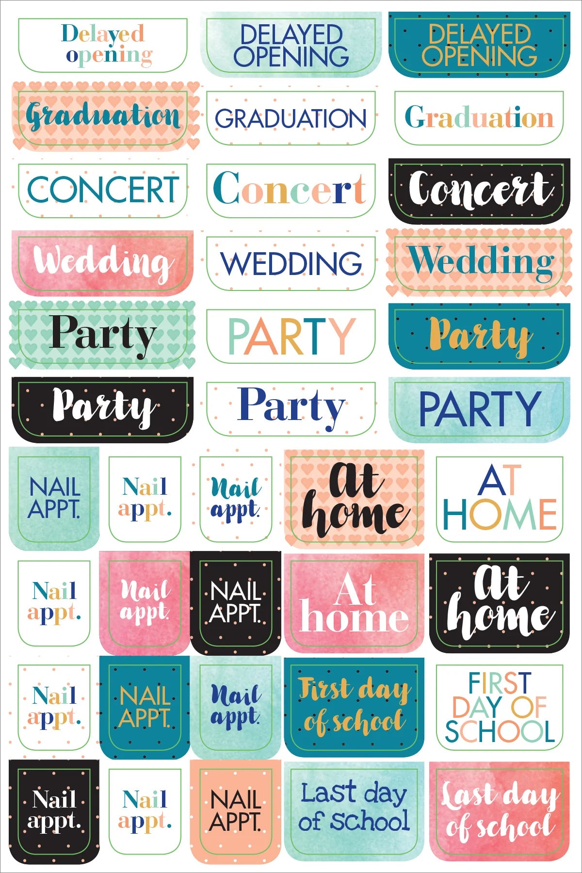 Moms Planner Stickers