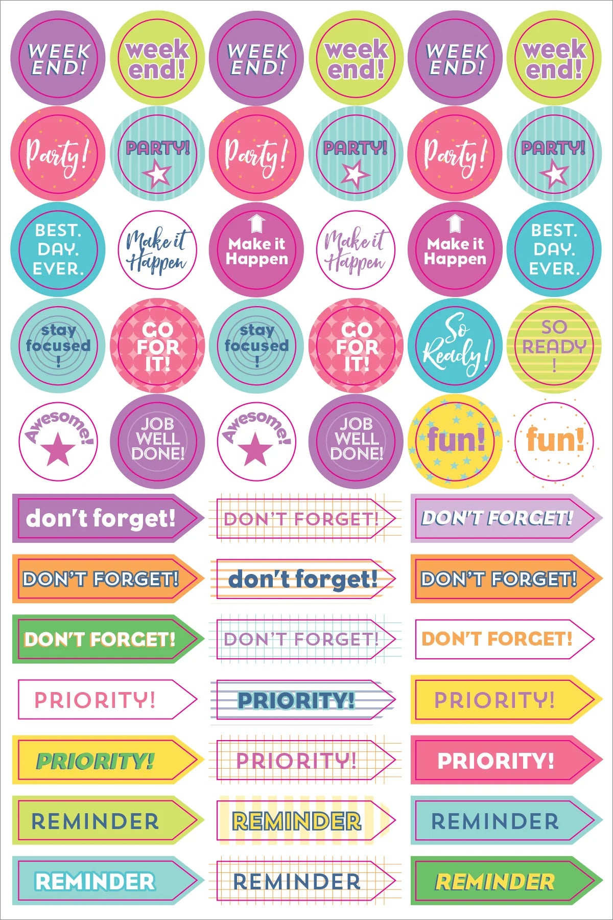 Weekly Planner Stickers