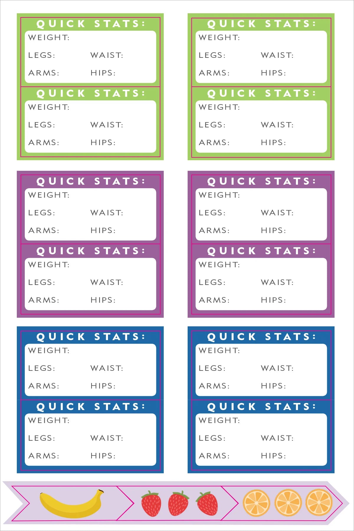 Essentials Health & Fitness Planner Stickers