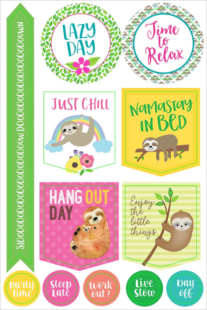 Essentials Sloth Planner Stickers