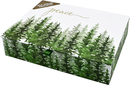 Winter Evergreens Holiday Deluxe Boxed Cards