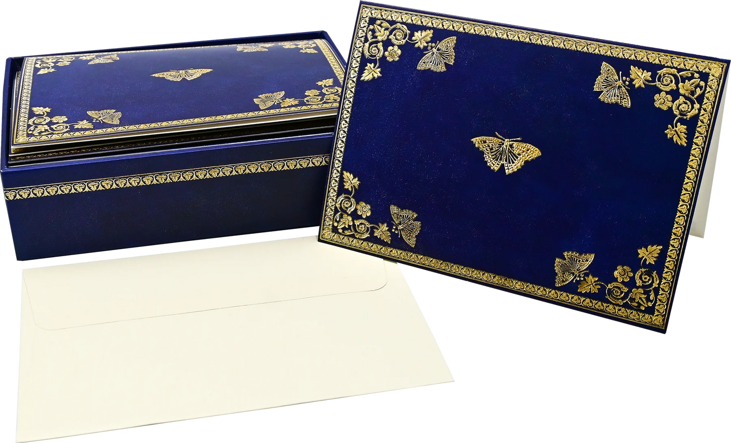 Glided Butterflies Blank Boxed Cards