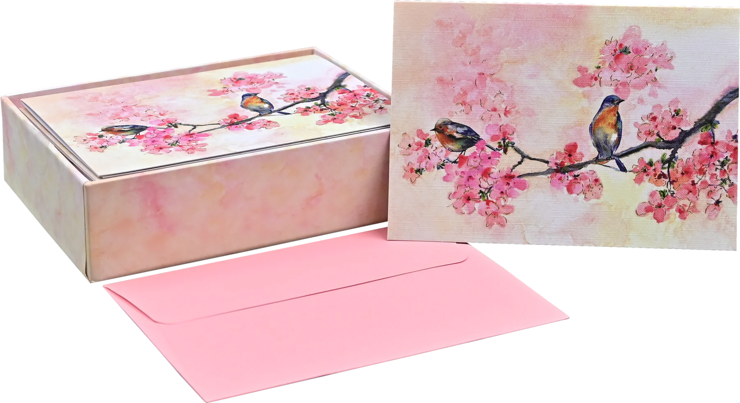 Cherry Blossoms In Spring Blank Boxed Note Cards