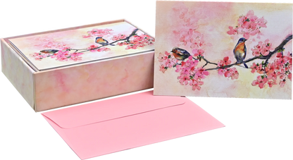 Cherry Blossoms In Spring Blank Boxed Note Cards