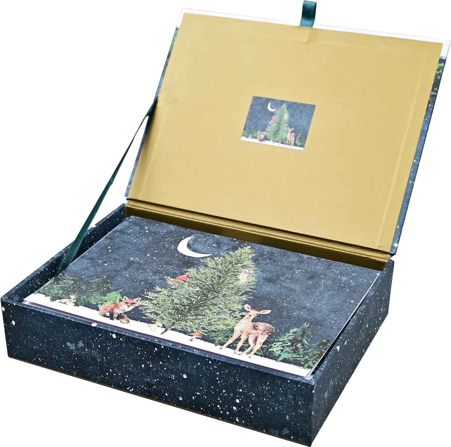 Moonlit Forest Friends Holiday Deluxe Boxed Cards