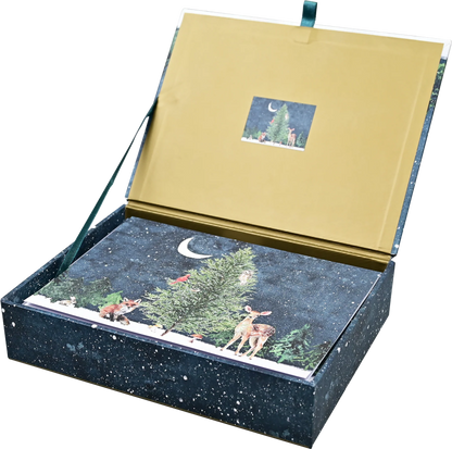 Moonlit Forest Friends Holiday Deluxe Boxed Cards