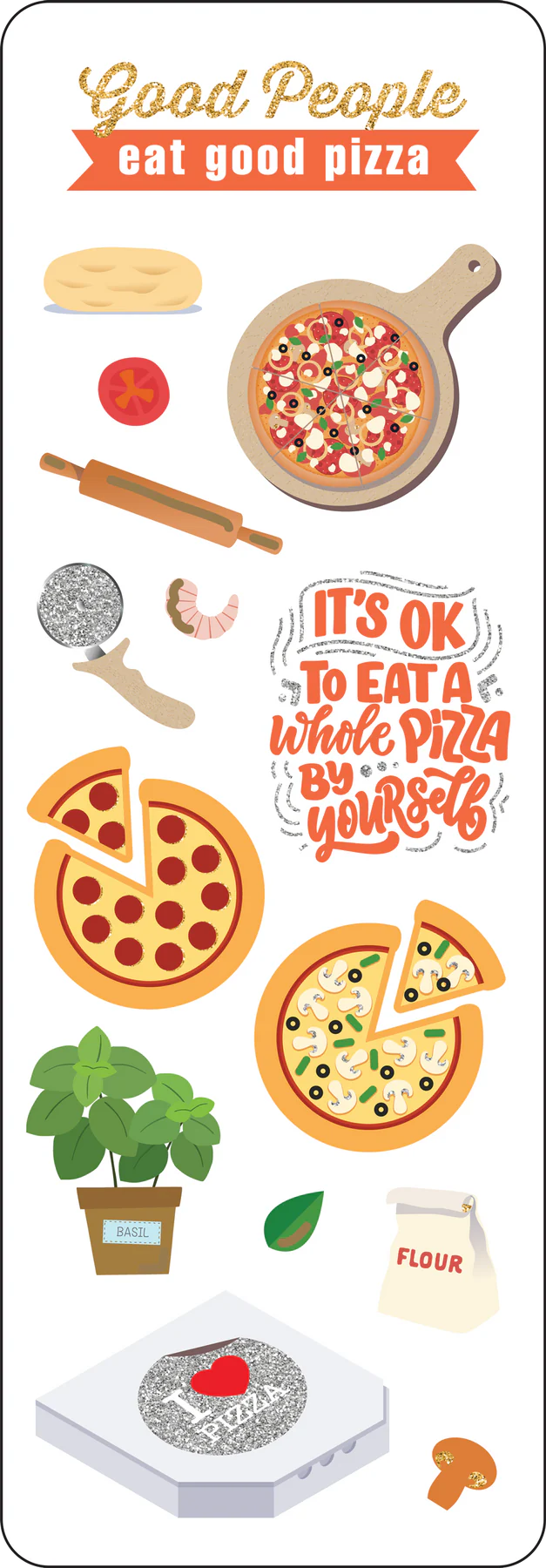 Pizza Party Sticker Set