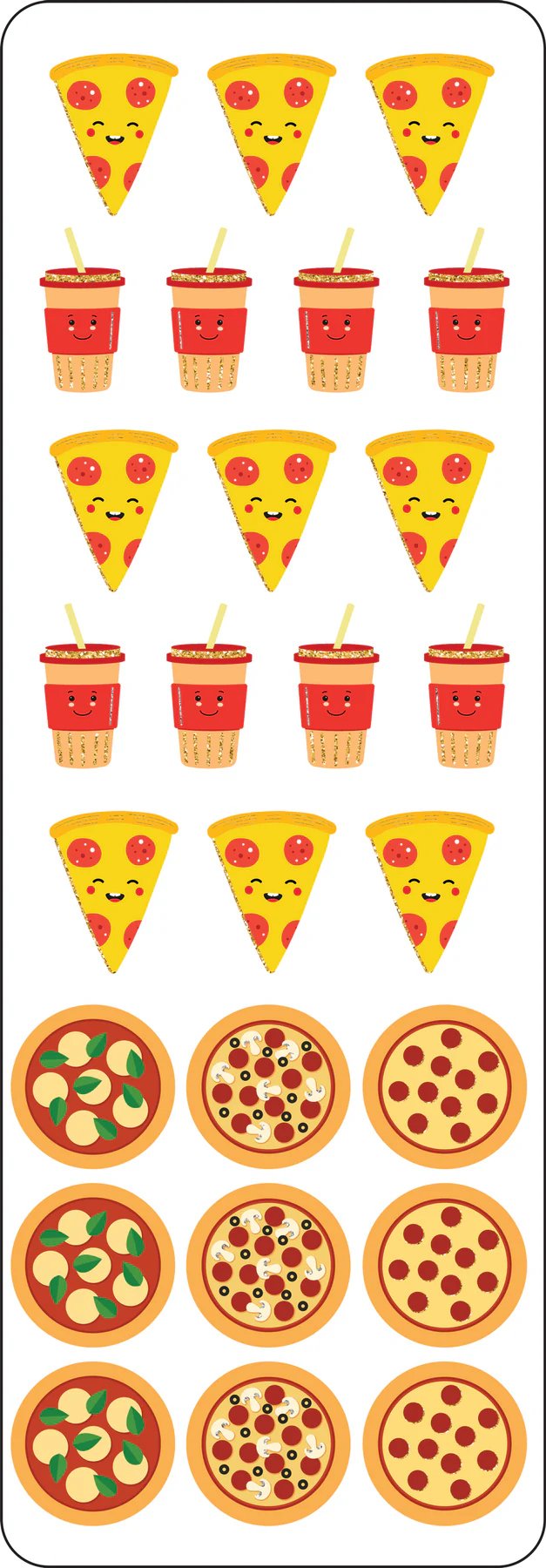 Pizza Party Sticker Set