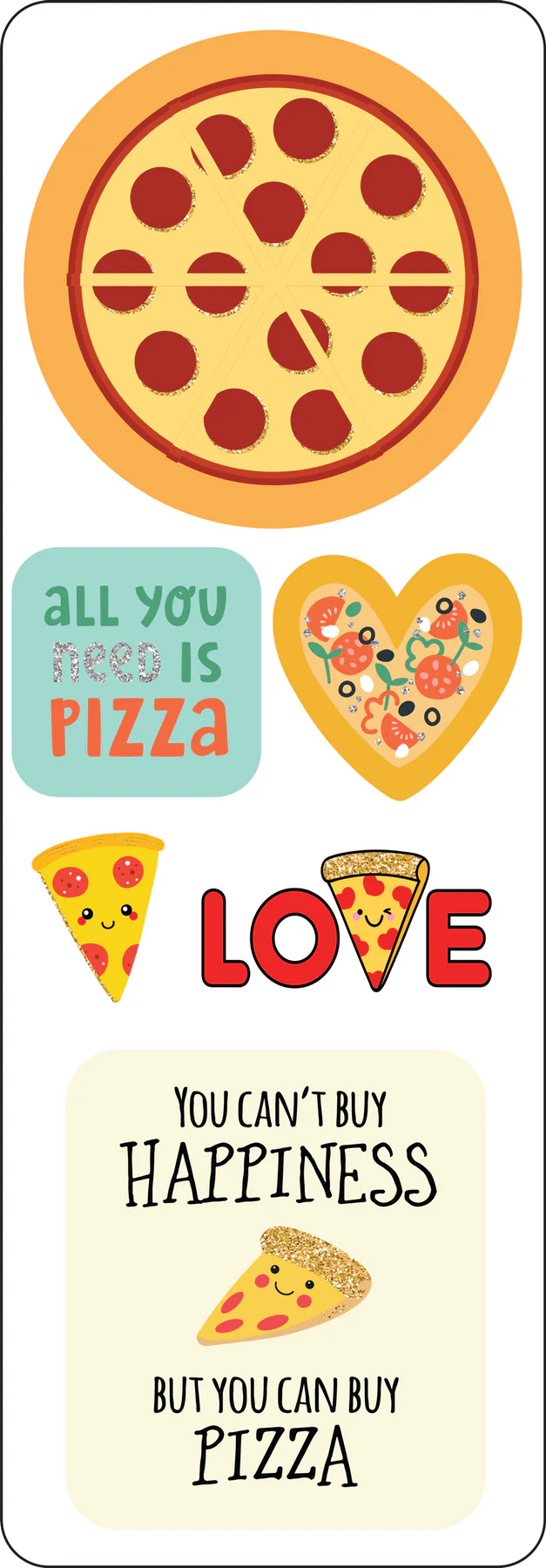 Pizza Party Sticker Set