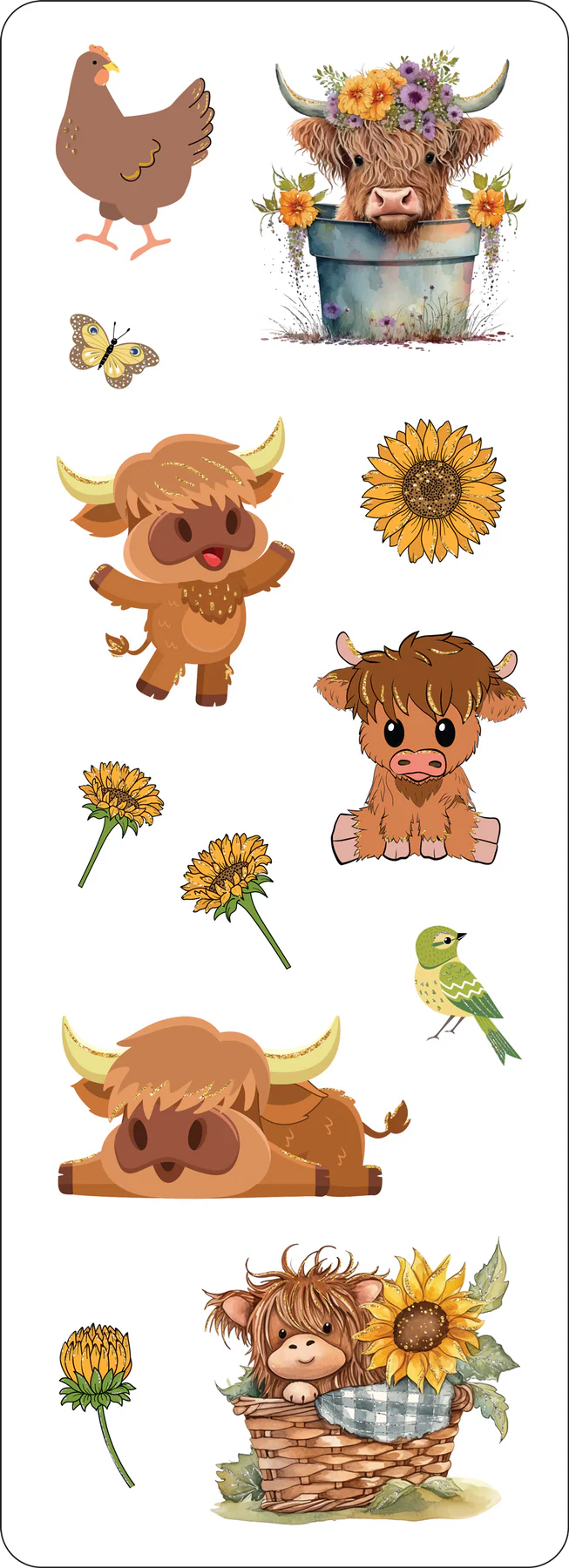 Highland Cows Sticker Set