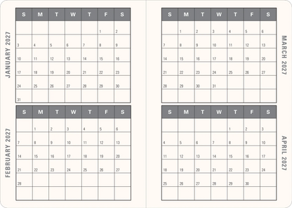 2027 Watercolour Treescape Weekly Planner
