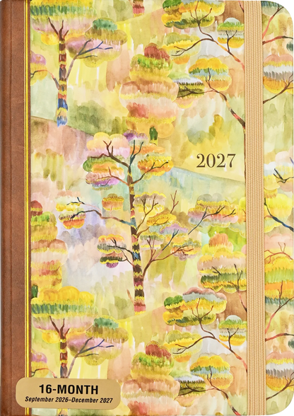 2027 Watercolour Treescape Weekly Planner