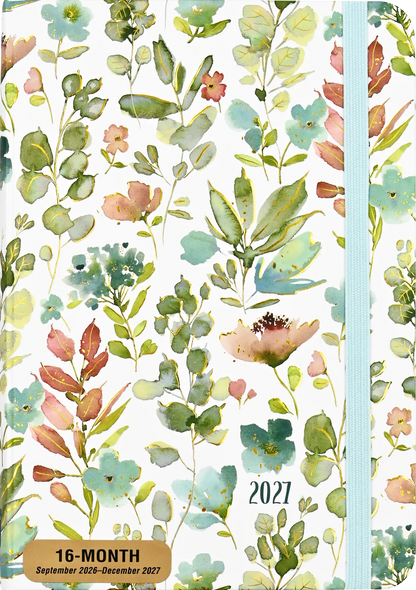 2027 Floral Watercolour Weekly Planner