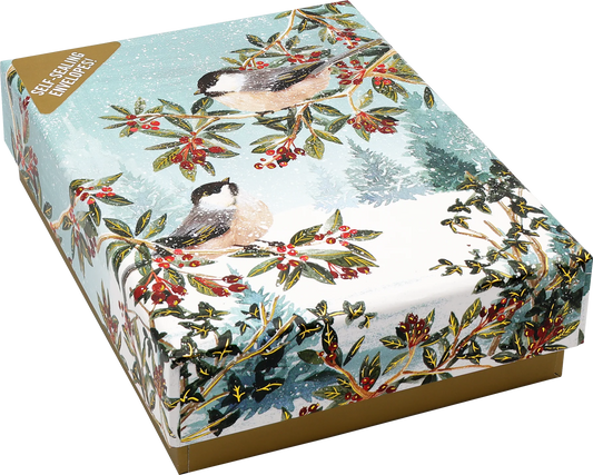 Chickadees in the Snow Small Boxed Holiday Cards