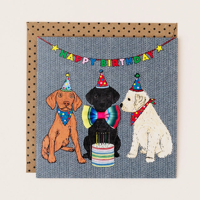 Dogs and Cake Birthday Card