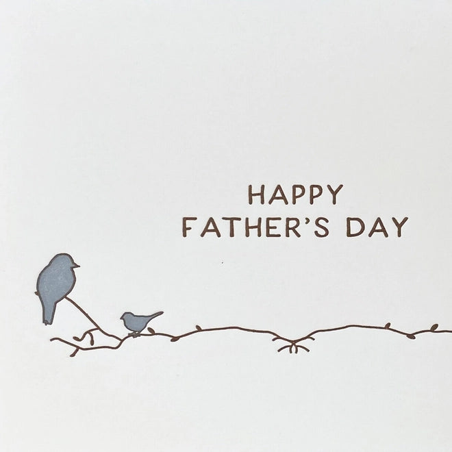 Father's day (birds) Letterpress Father's Day Card