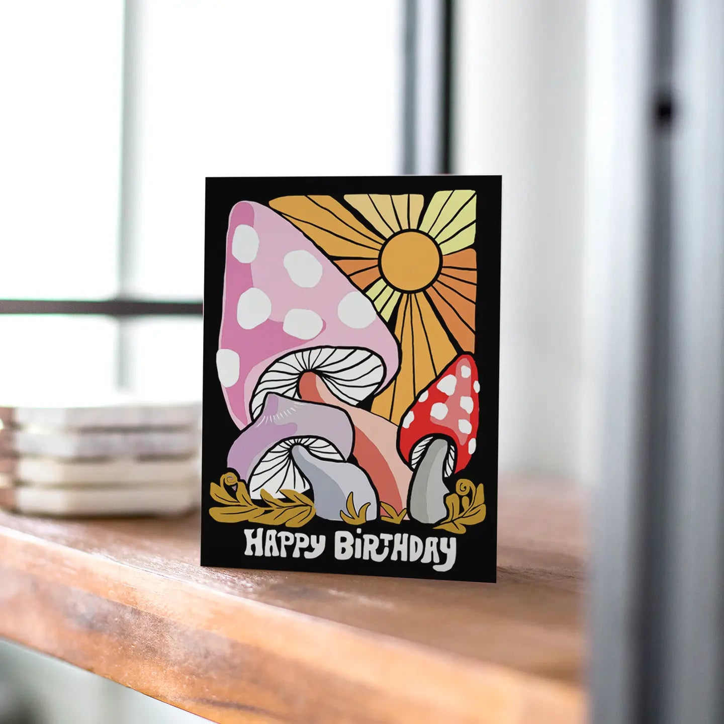 Magic Mushroom Birthday Greeting Card