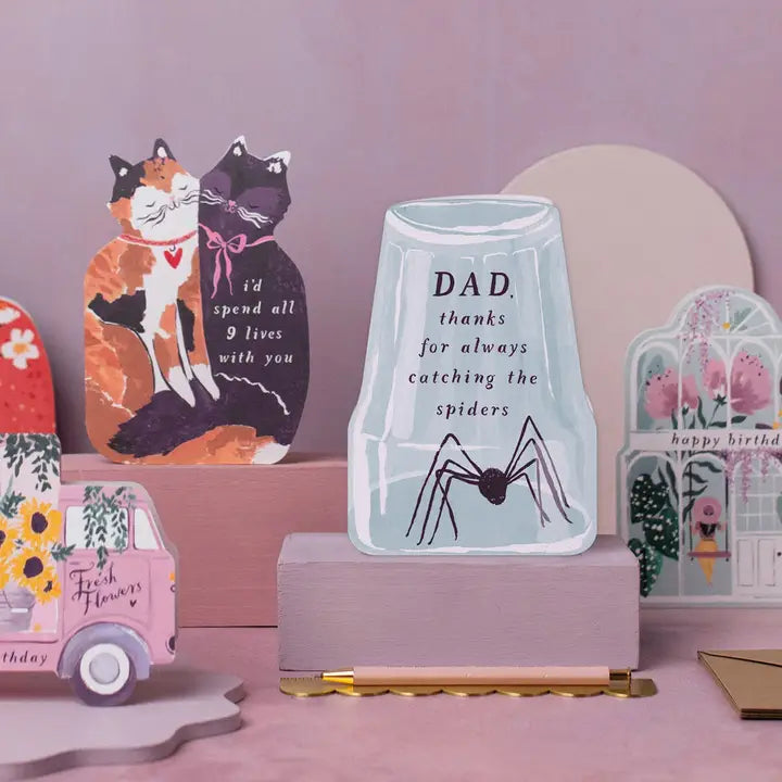 Spider Catching Dad Card