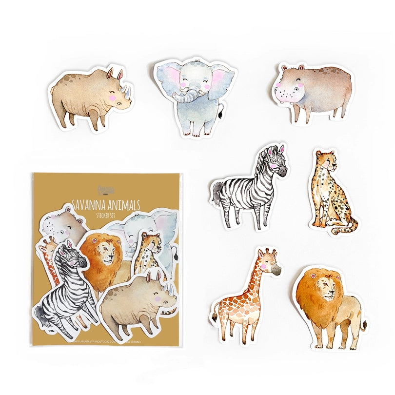 Savanna Animals Sticker Set